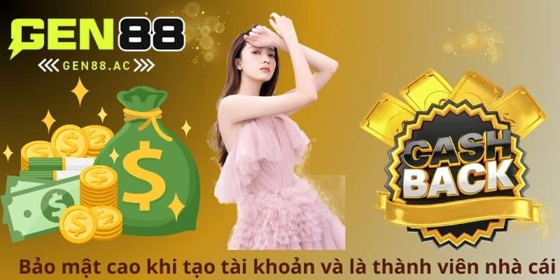 Bảo mật cao khi tạo tài khoản và là thành viên nhà cái