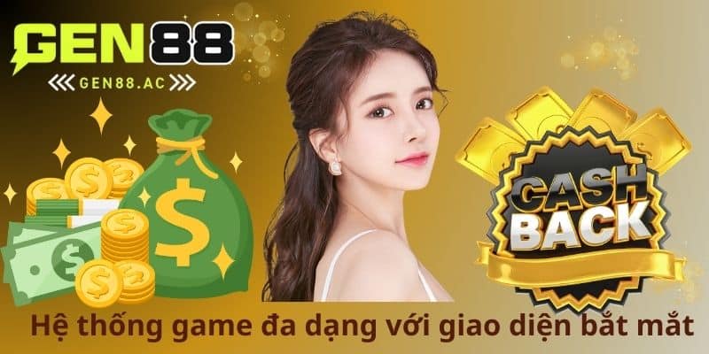 Hệ thống game đa dạng với giao diện bắt mắt